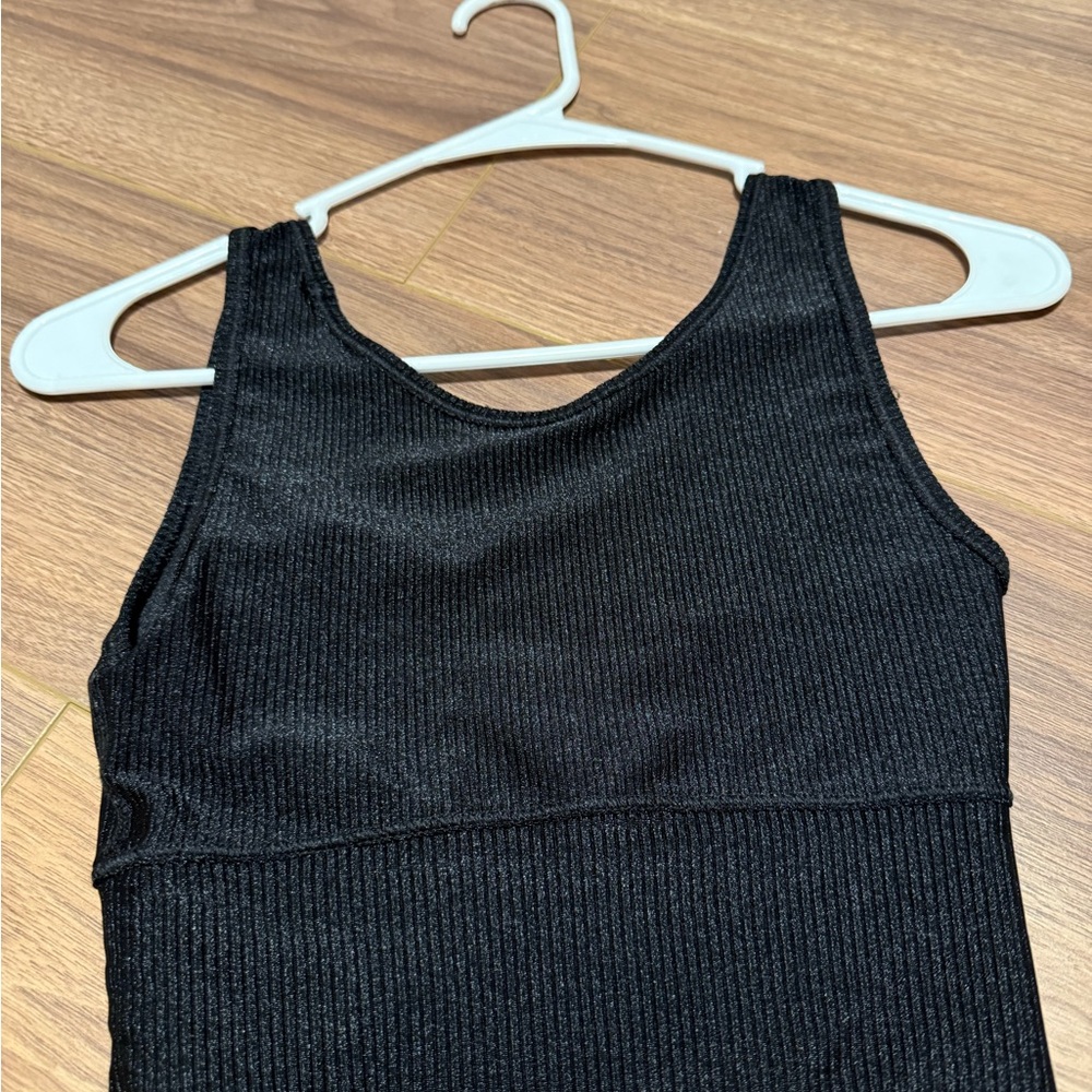 90 Degree By Reflex Black Ribbed Top